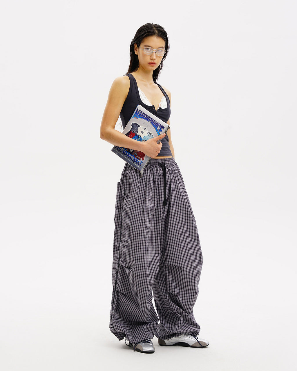 Checkered Relax Oversize Trackpants
