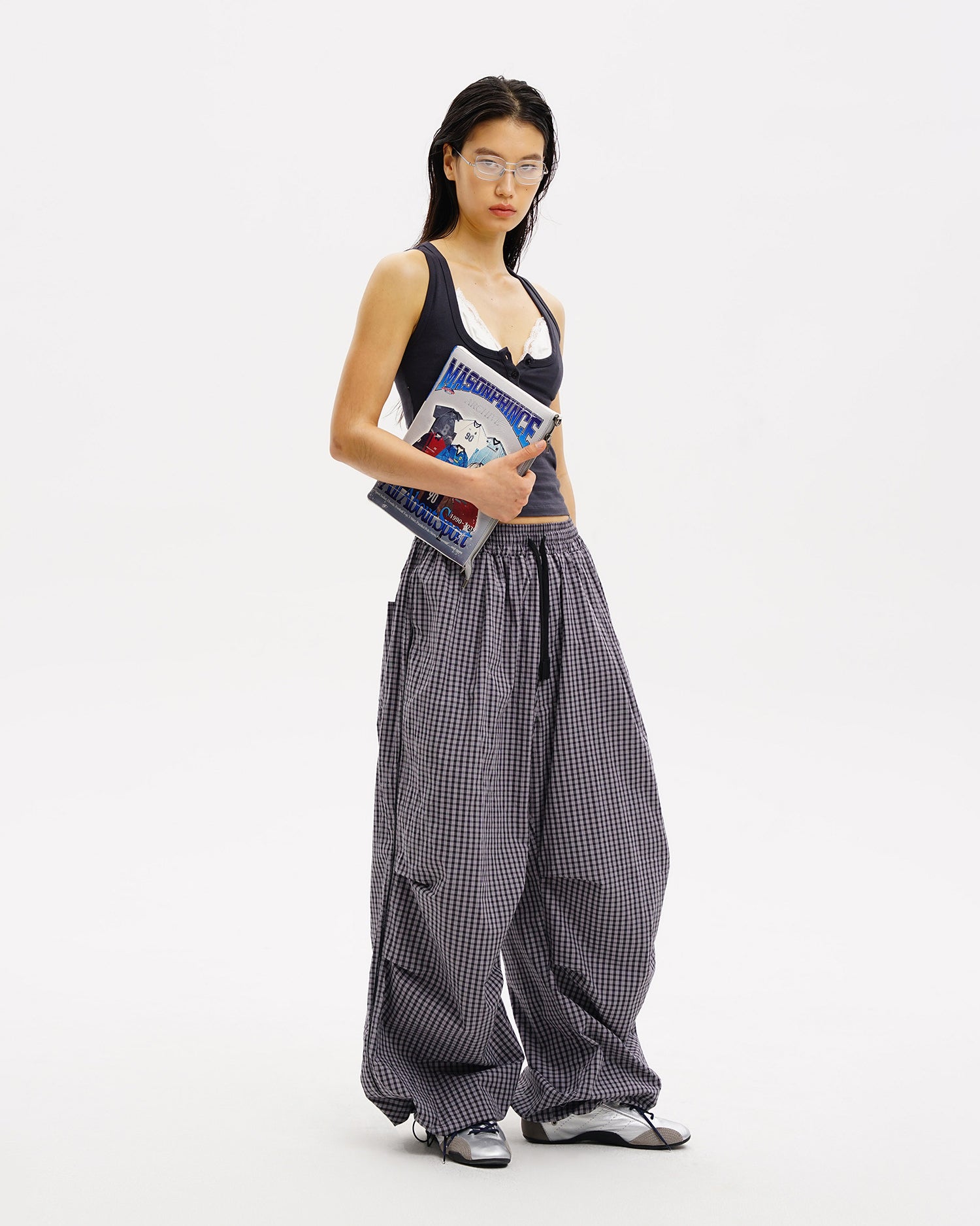 Checkered Relax Oversize Trackpants