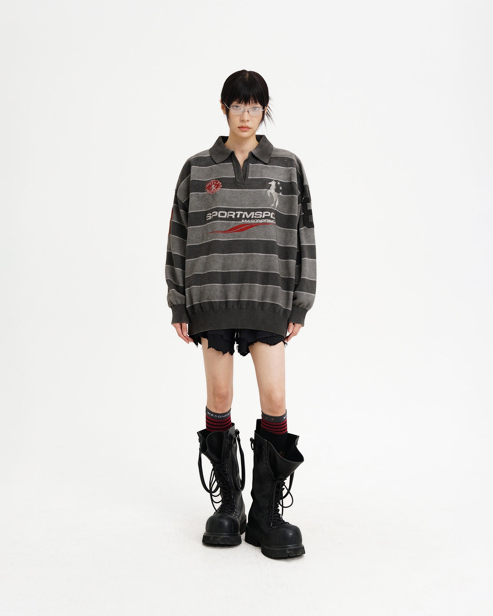 Sekizan Stripe Rugby Knit
