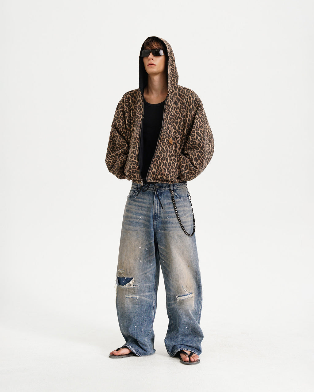 Reversible Leopard Hooded Jacket