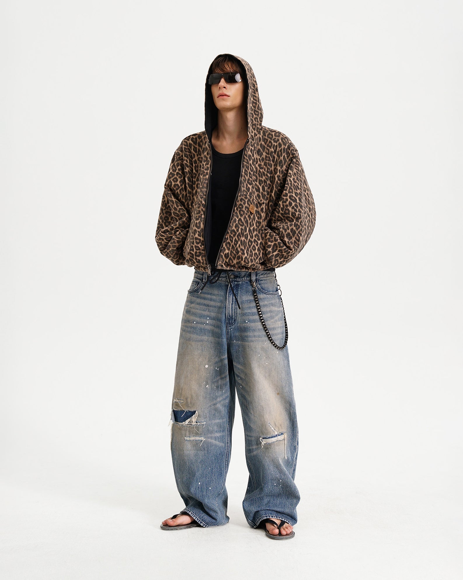 Reversible Leopard Hooded Jacket