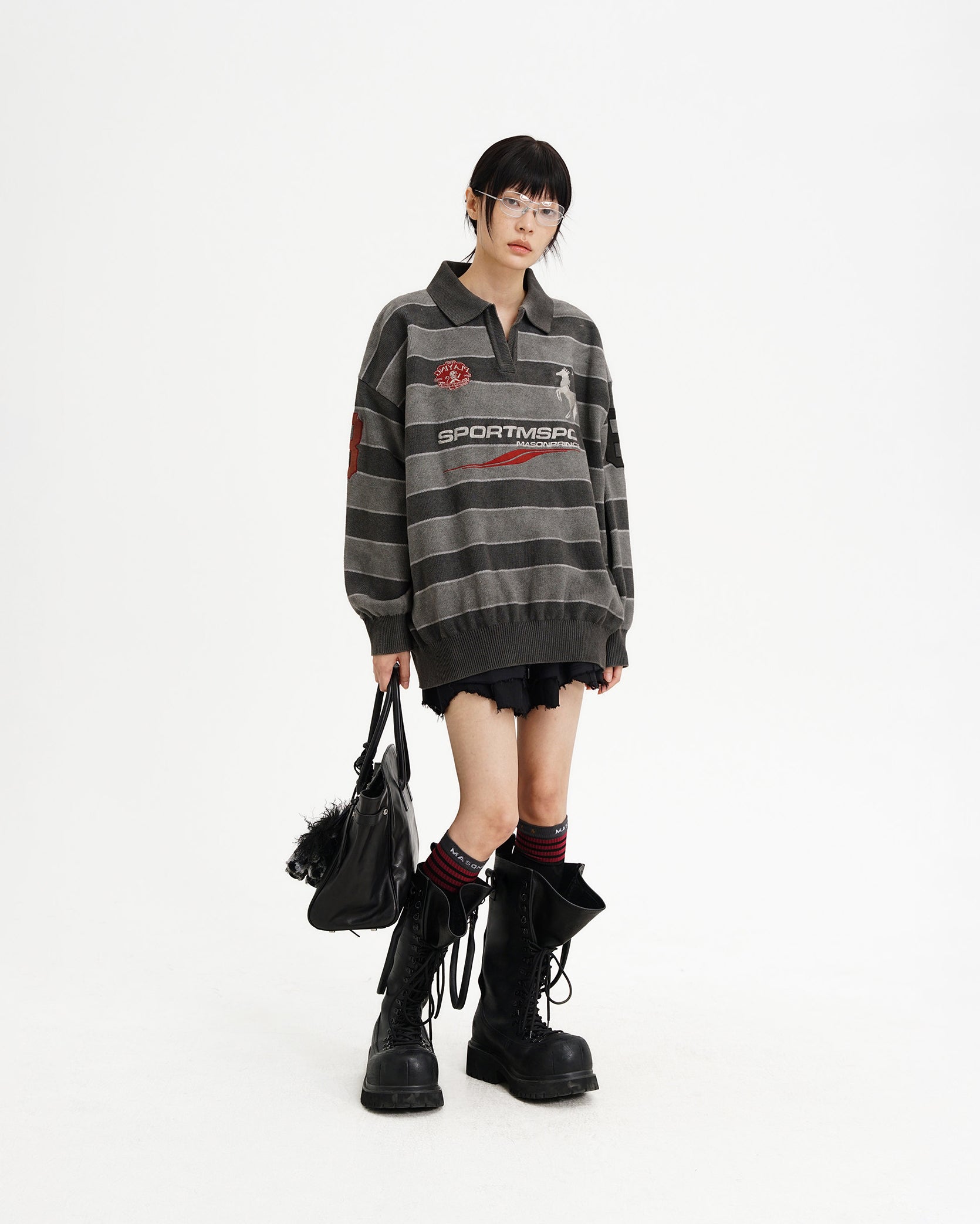 Sekizan Stripe Rugby Knit