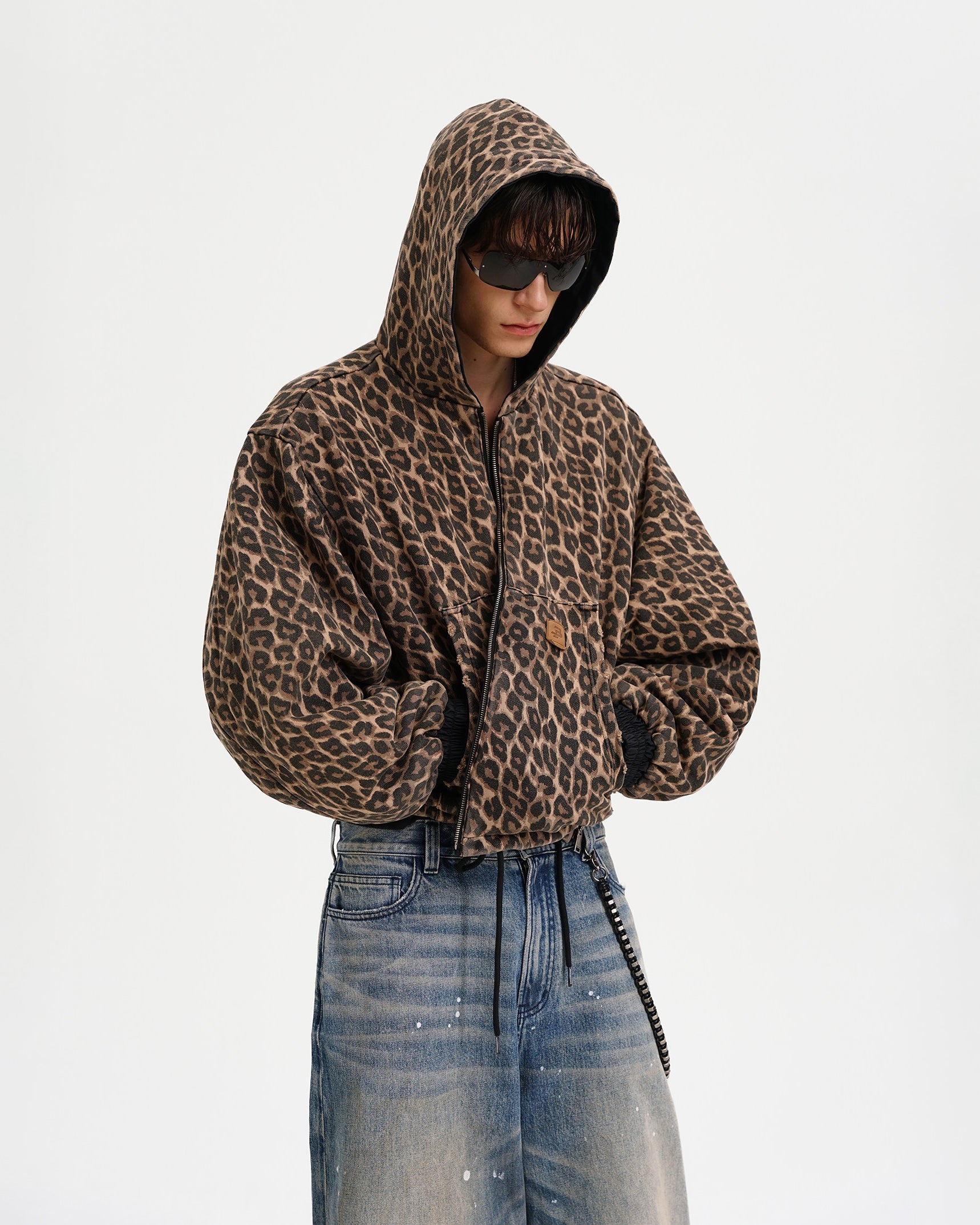 Reversible Leopard Hooded Jacket