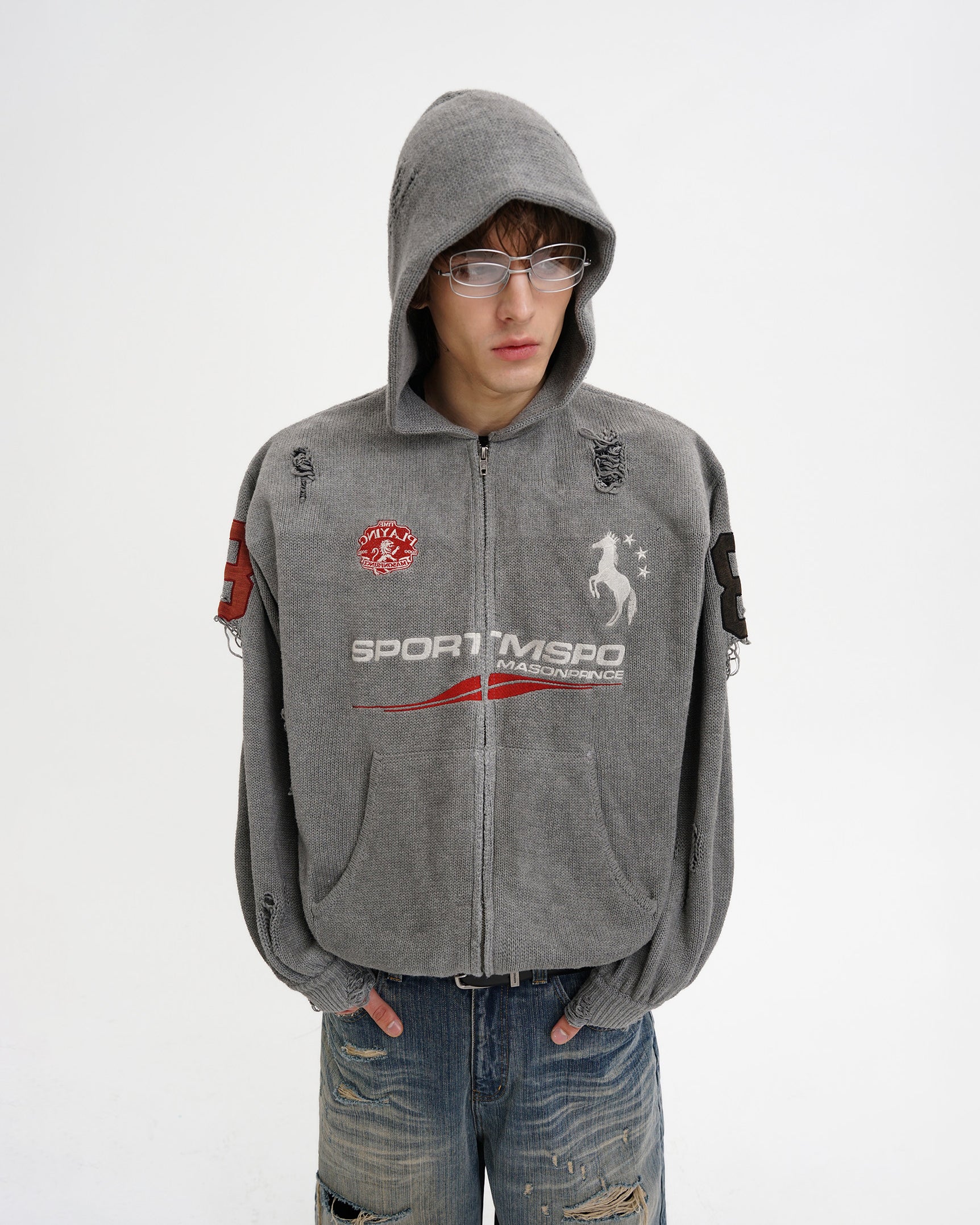 Azakuza Knit Zip Hoodie