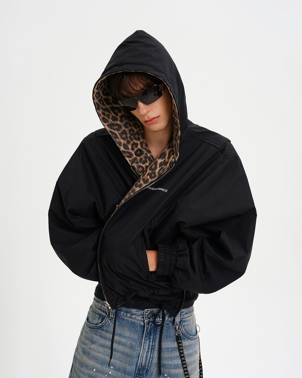Reversible Leopard Hooded Jacket