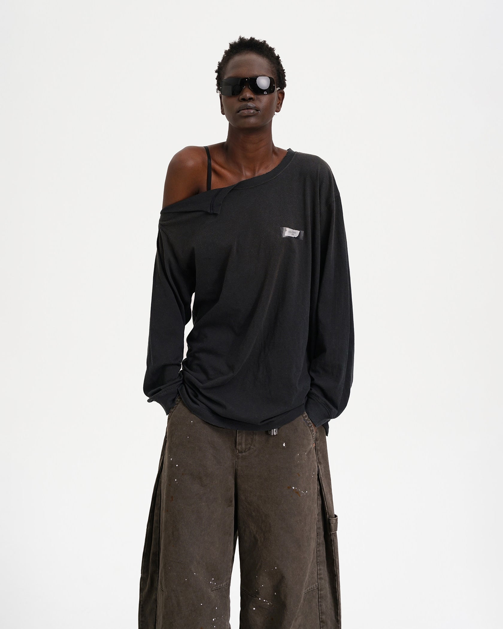 Organic Cotton Longsleeve Tee - Off Shoulder