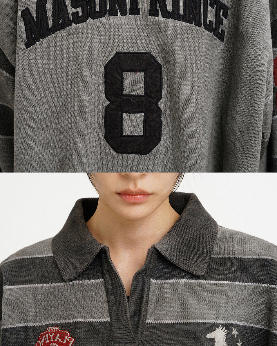 Sekizan Stripe Rugby Knit
