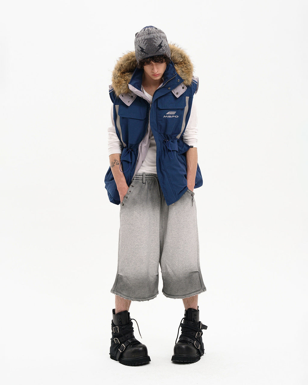 MP Washed Wide Cropped Sweat Shorts