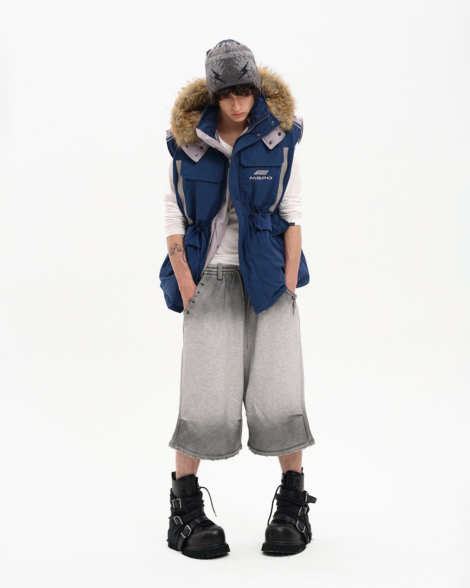 MP Washed Wide Cropped Sweat Shorts