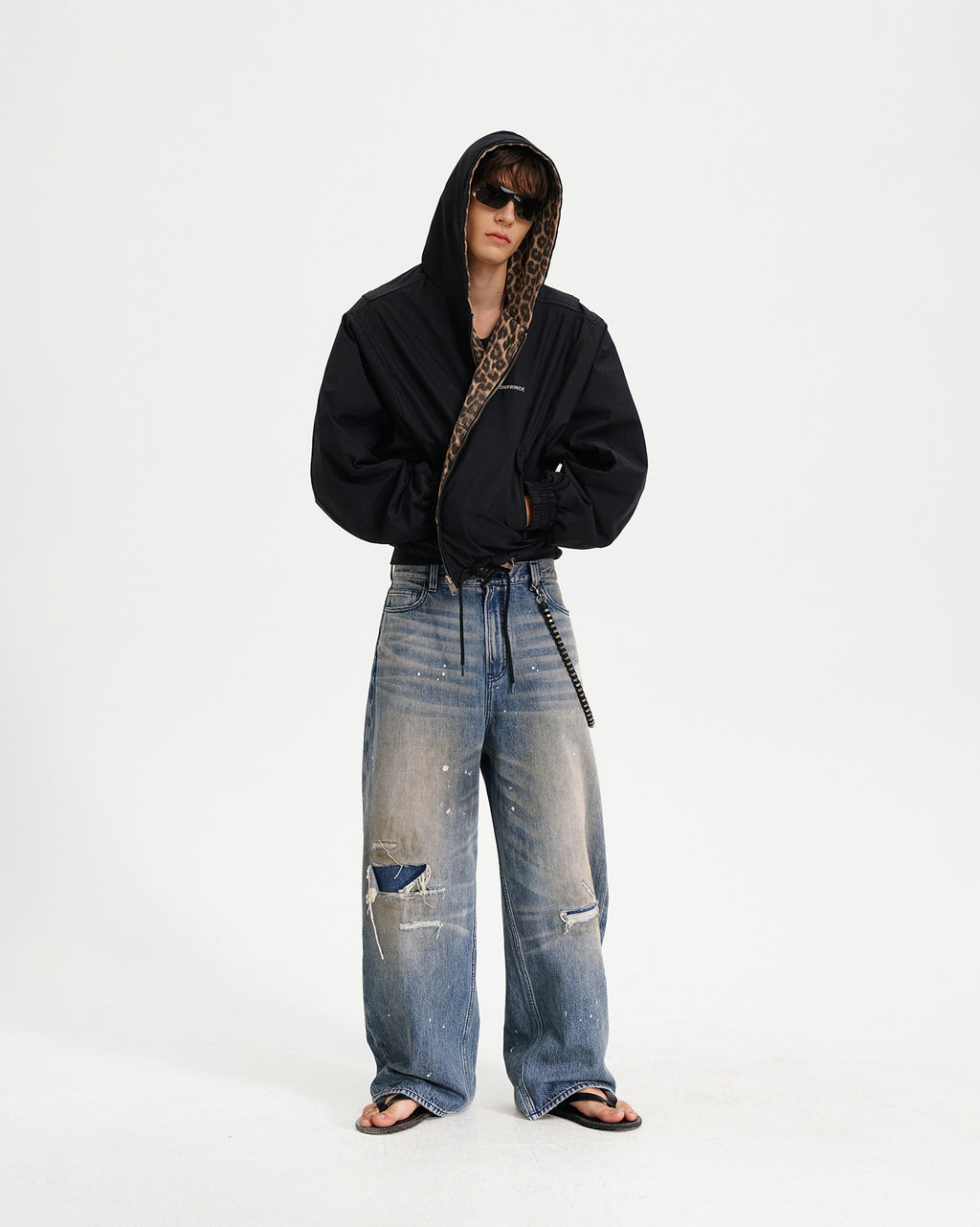 Reversible Leopard Hooded Jacket