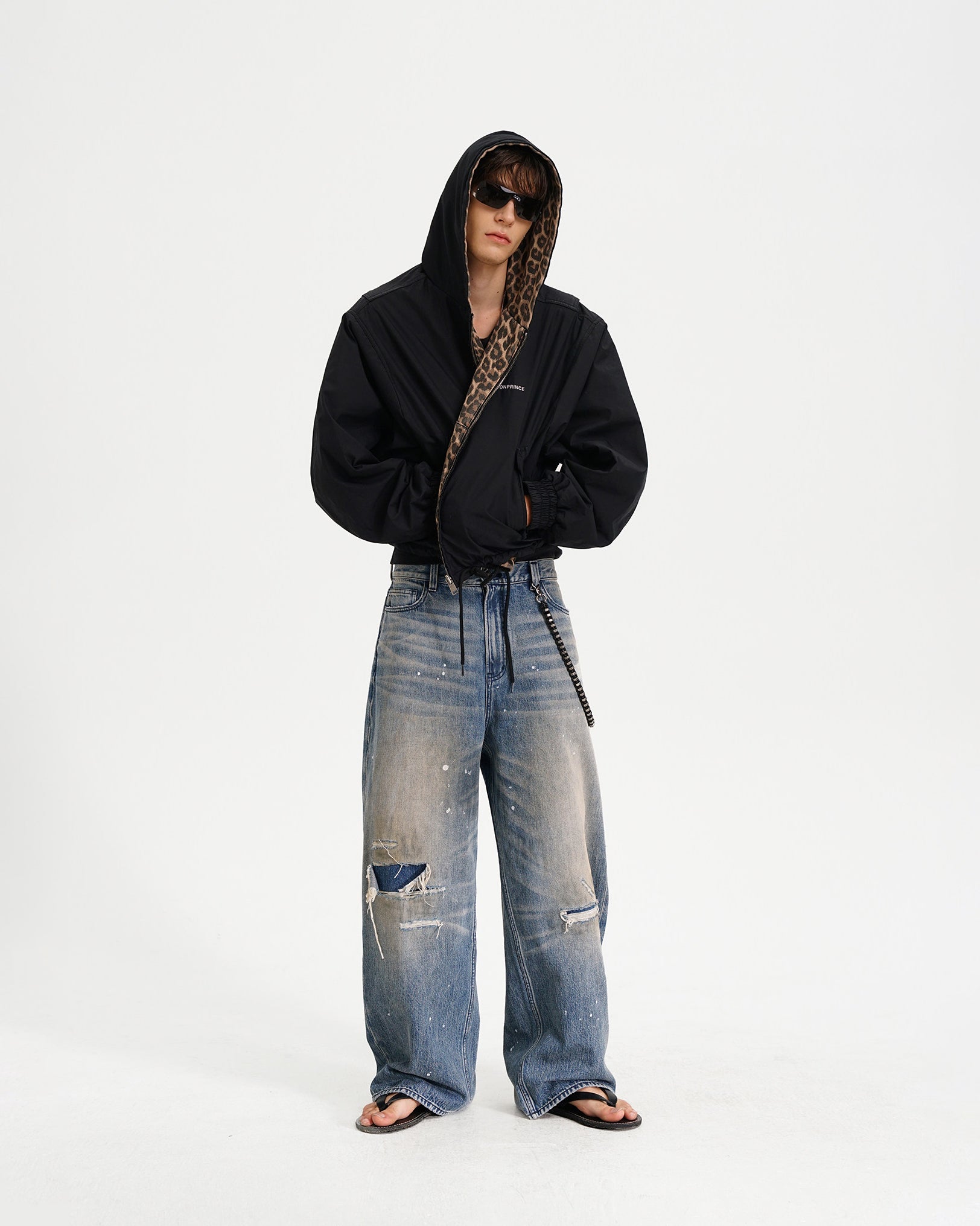 Reversible Leopard Hooded Jacket