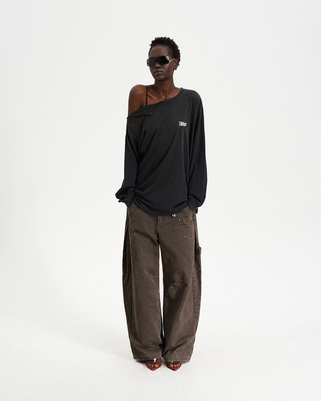 Organic Cotton Longsleeve Tee - Off Shoulder