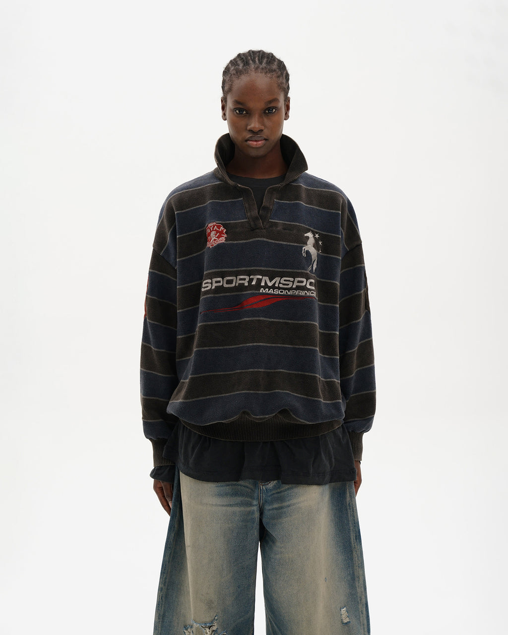 Sekizan Stripe Rugby Knit