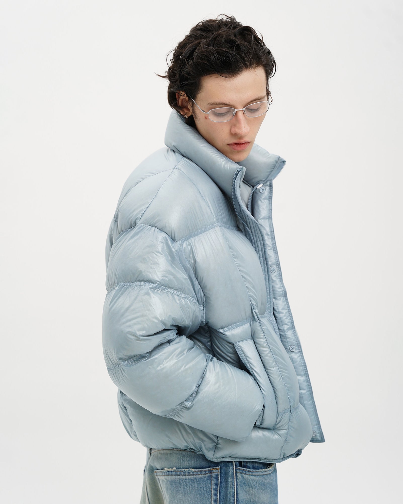 Reflective Logo Down Puffer Jacket