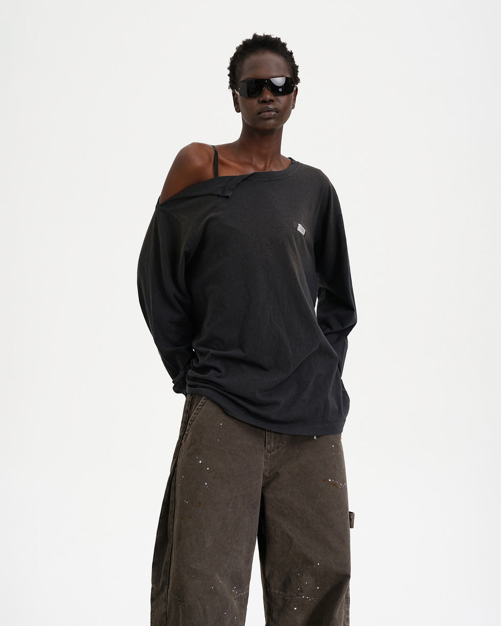 Organic Cotton Longsleeve Tee - Off Shoulder