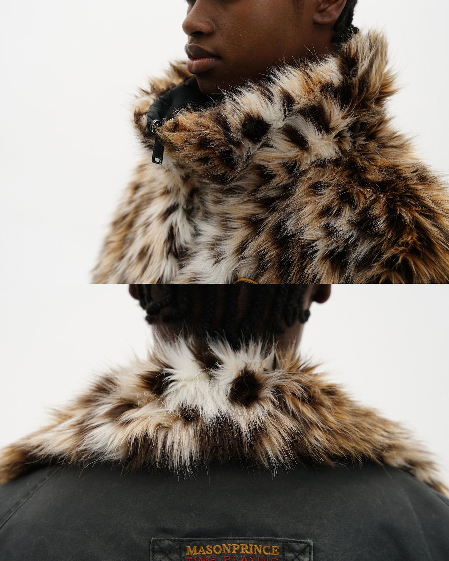 Yota Reversible Leopard Faux-Fur Bomber