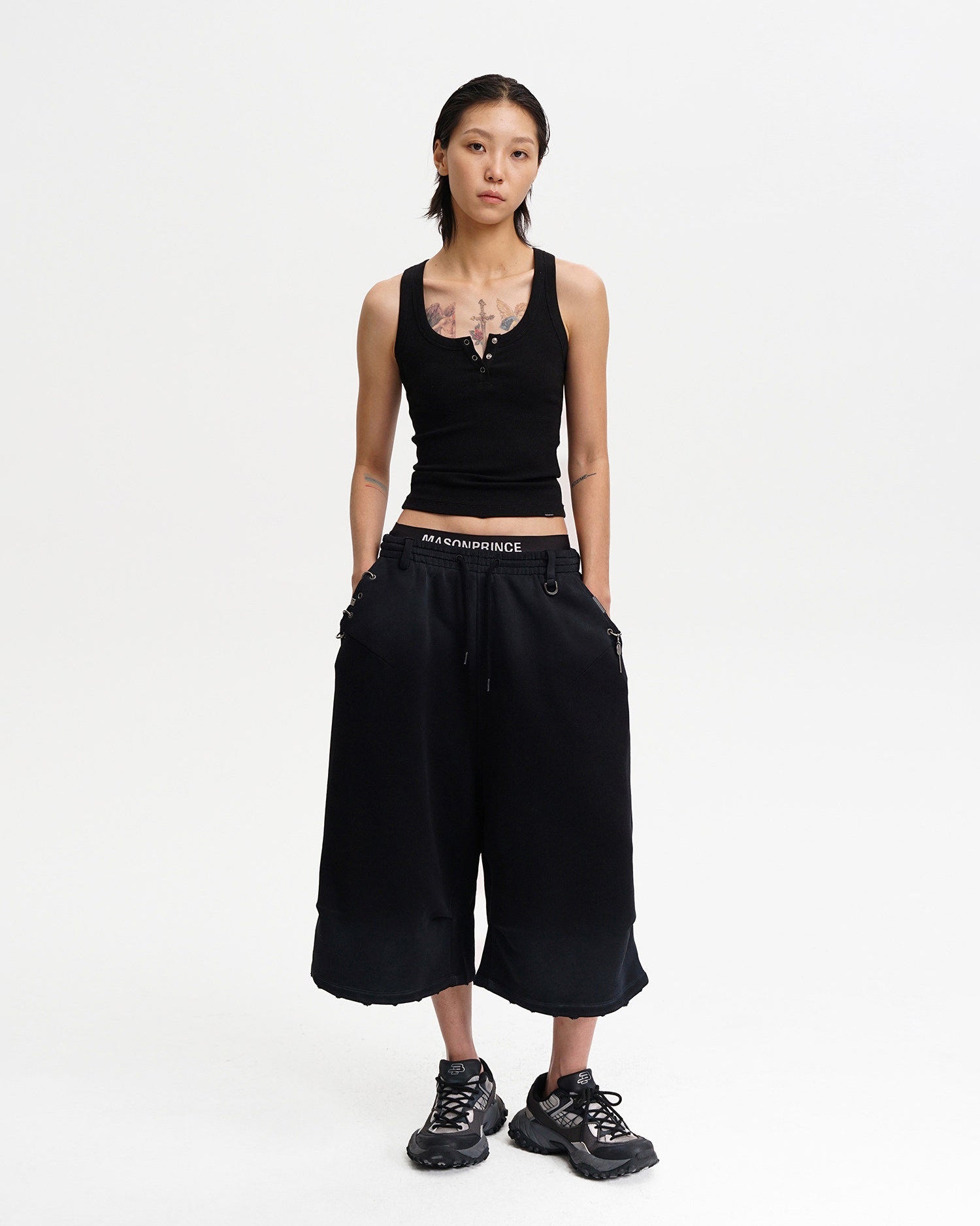 MP Washed Wide Cropped Sweat Shorts