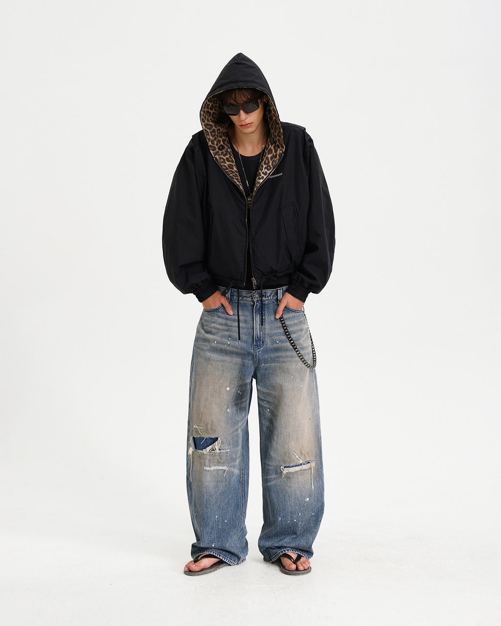 Reversible Leopard Hooded Jacket