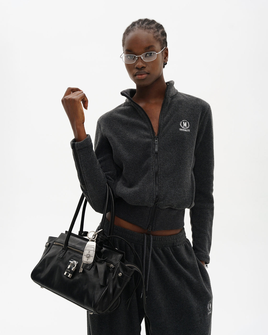Panelled Anti-Static Fleece Track Jacket