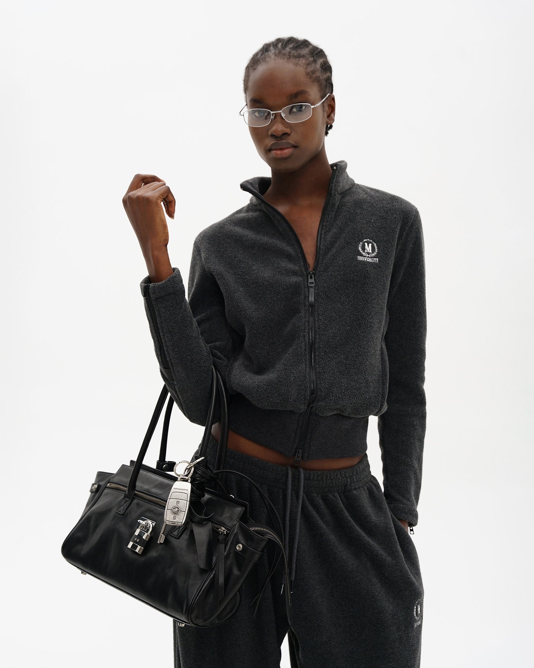 Panelled Anti-Static Fleece Track Jacket