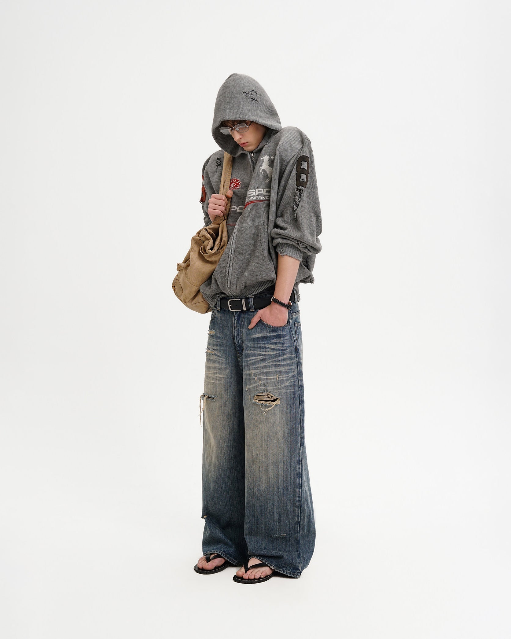 Azakuza Knit Zip Hoodie – Daichi Uto