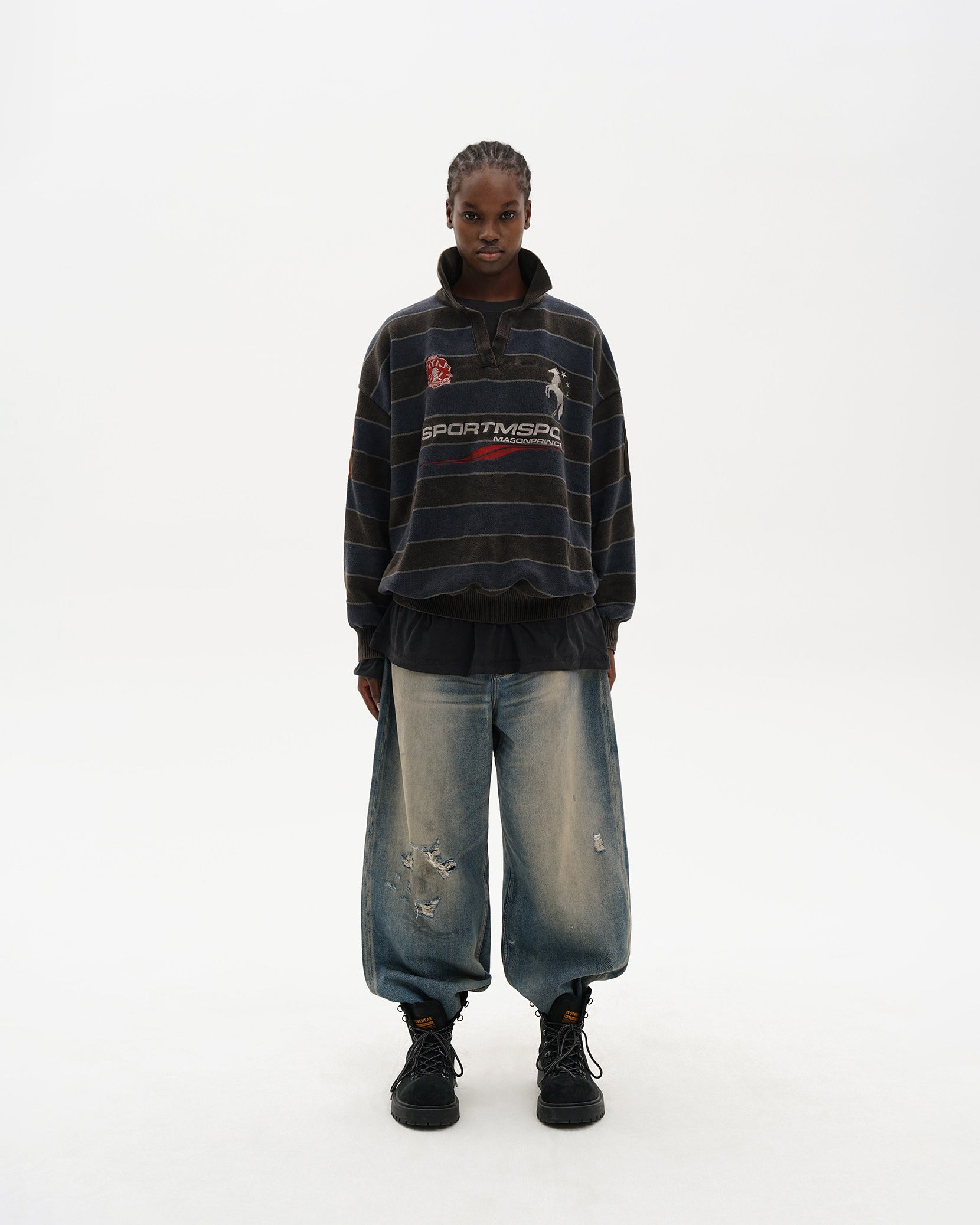 Sekizan Stripe Rugby Knit