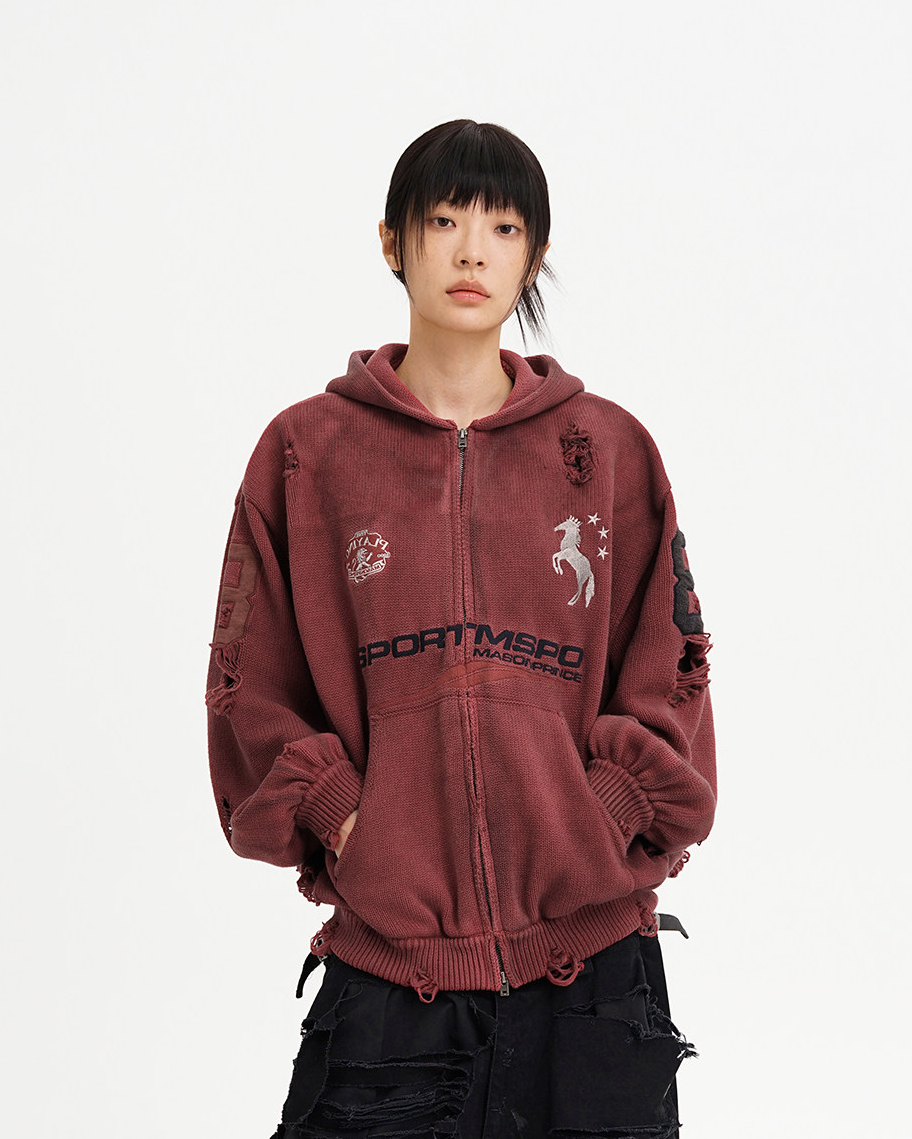 Azakuza Knit Zip Hoodie
