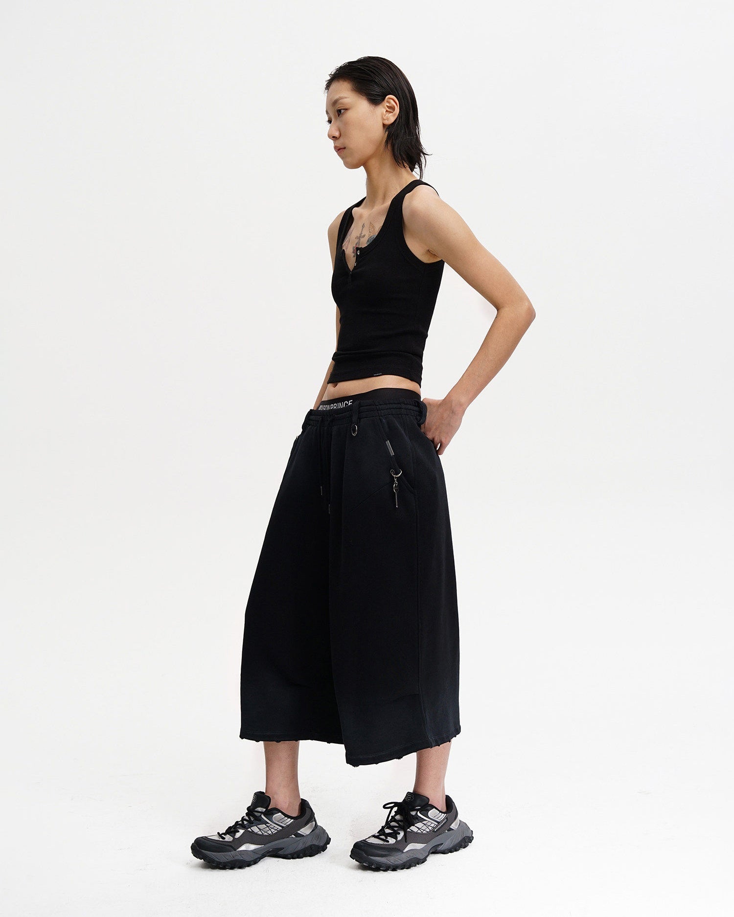 MP Washed Wide Cropped Sweat Shorts