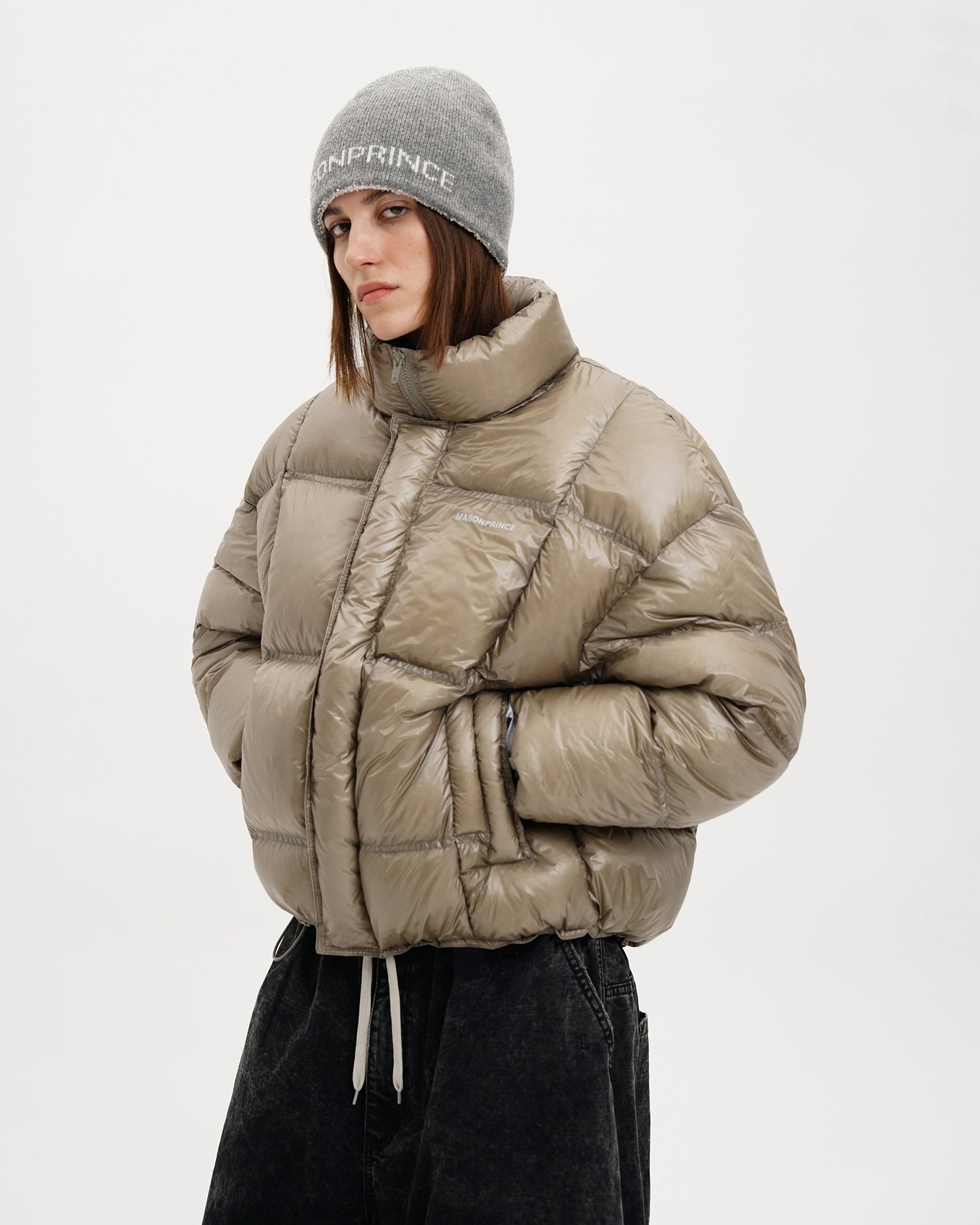 Reflective Logo Down Puffer Jacket