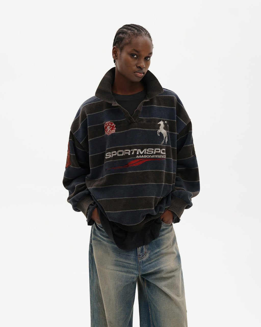 Sekizan Stripe Rugby Knit