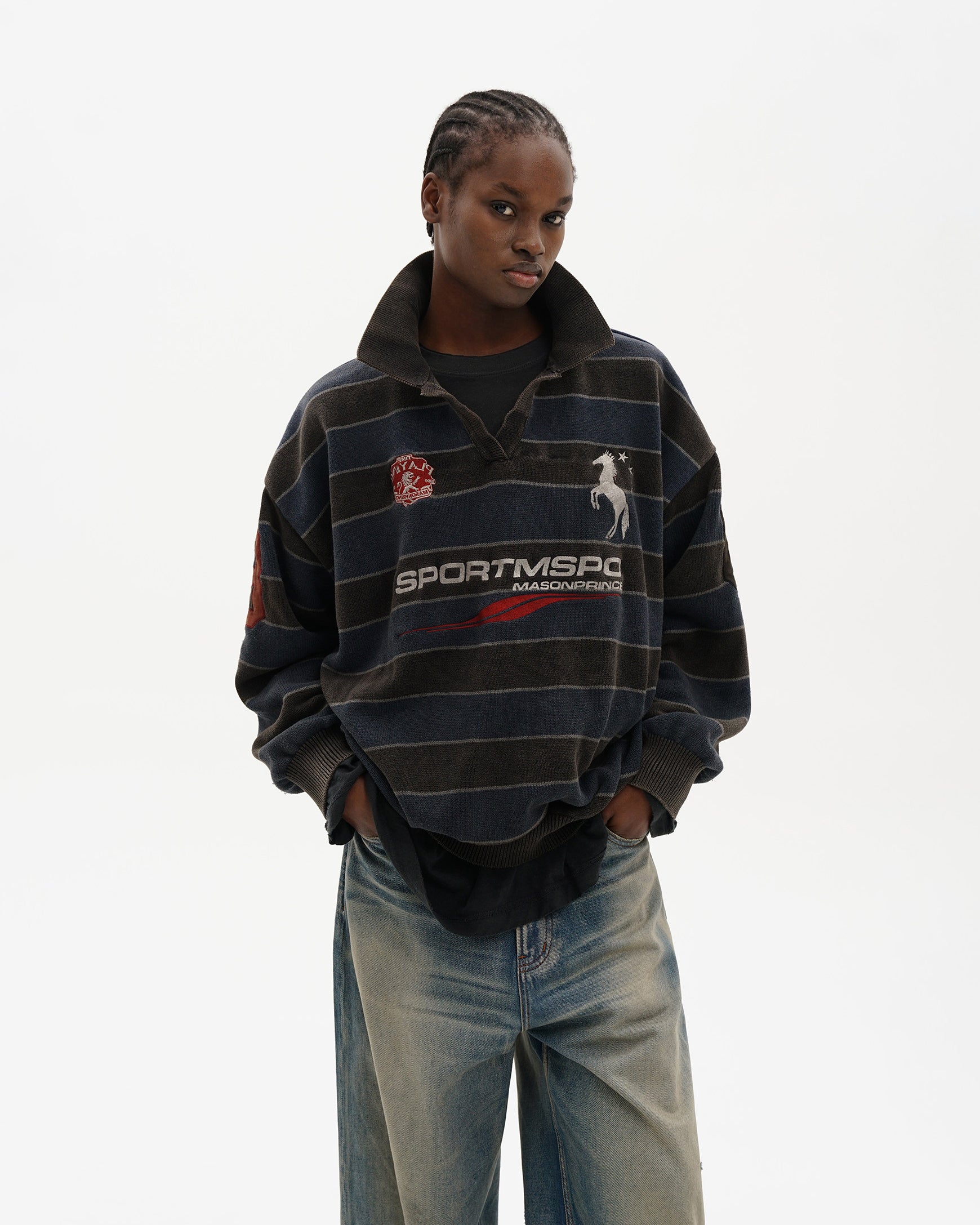 Sekizan Stripe Rugby Knit