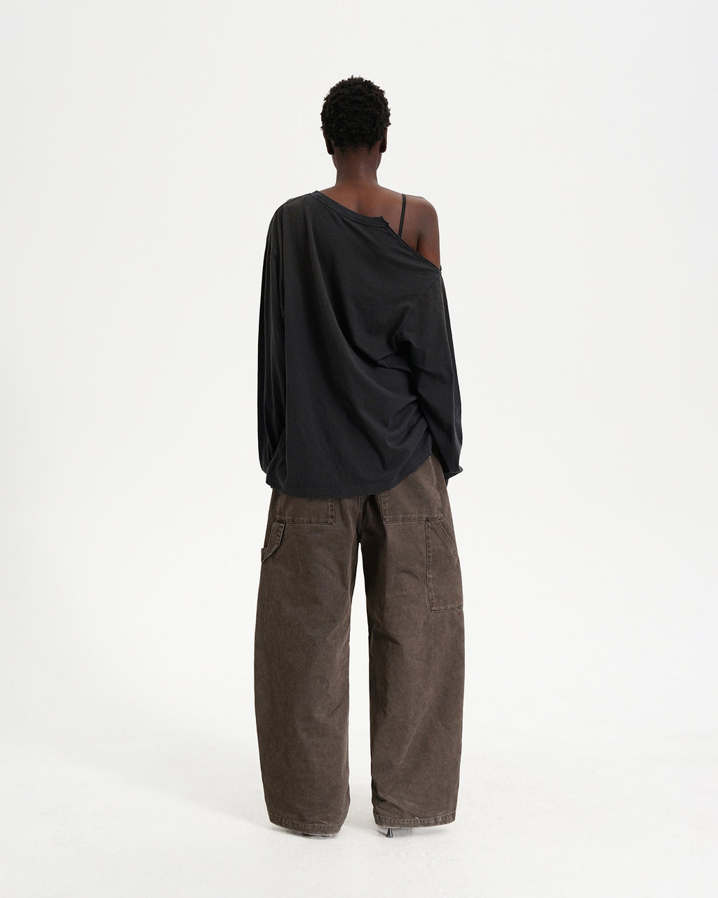 Organic Cotton Longsleeve Tee - Off Shoulder