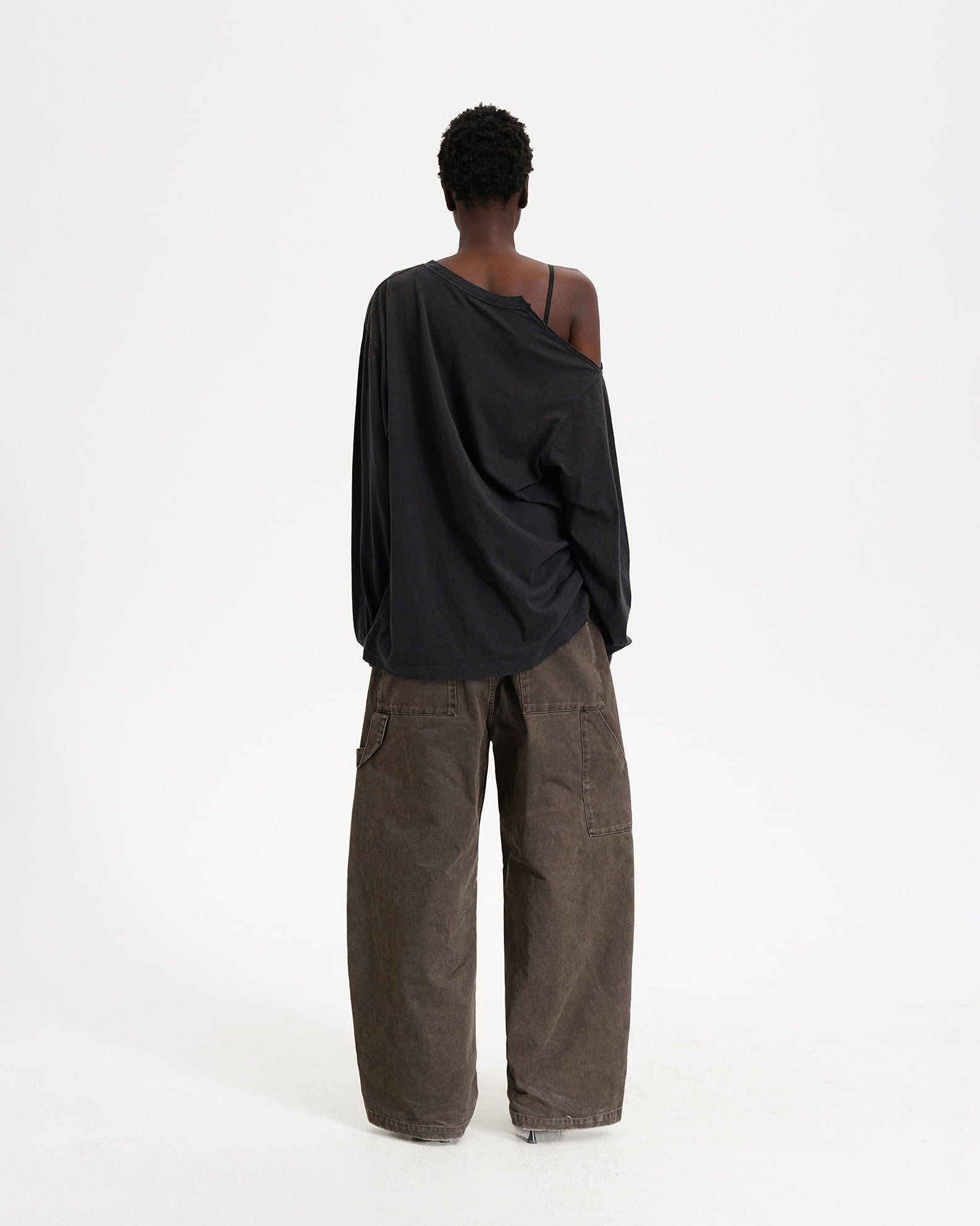 Organic Cotton Longsleeve Tee - Off Shoulder