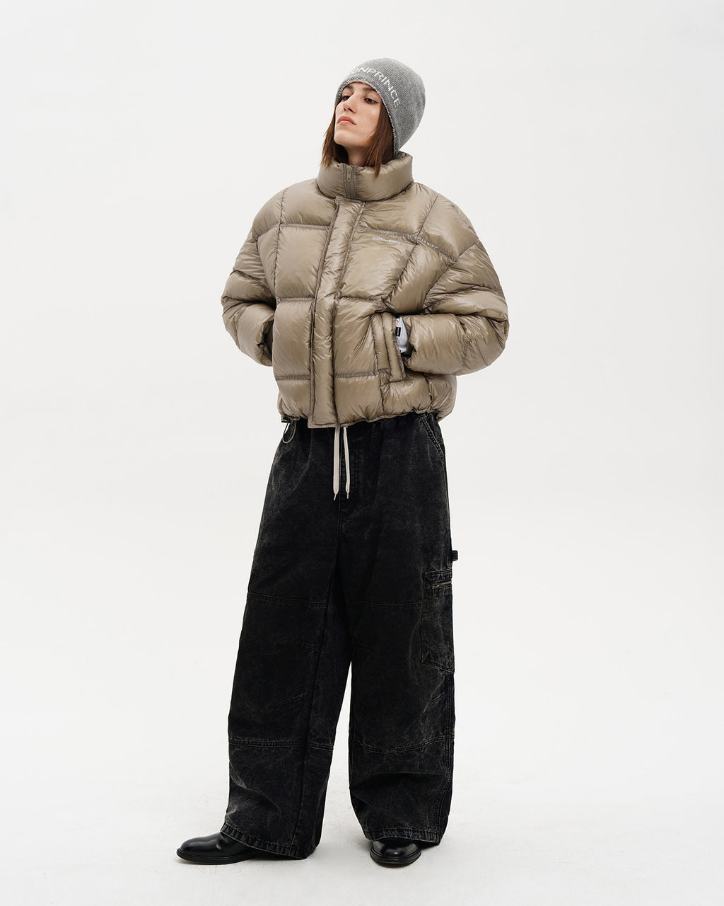 Reflective Logo Down Puffer Jacket