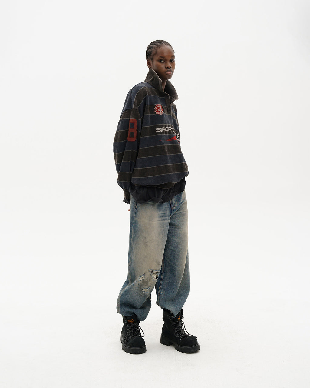 Sekizan Stripe Rugby Knit