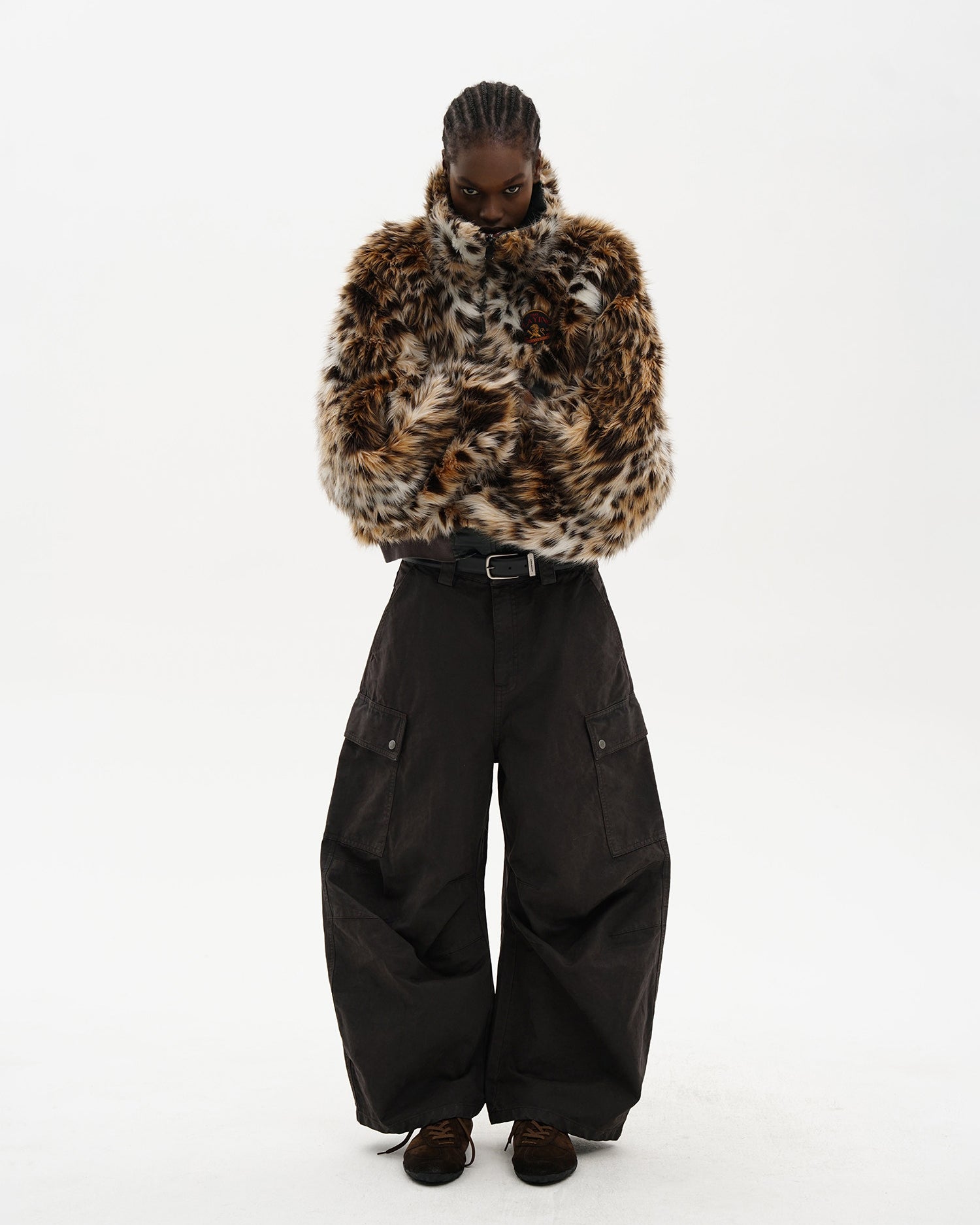 Yota Reversible Leopard Faux-Fur Bomber