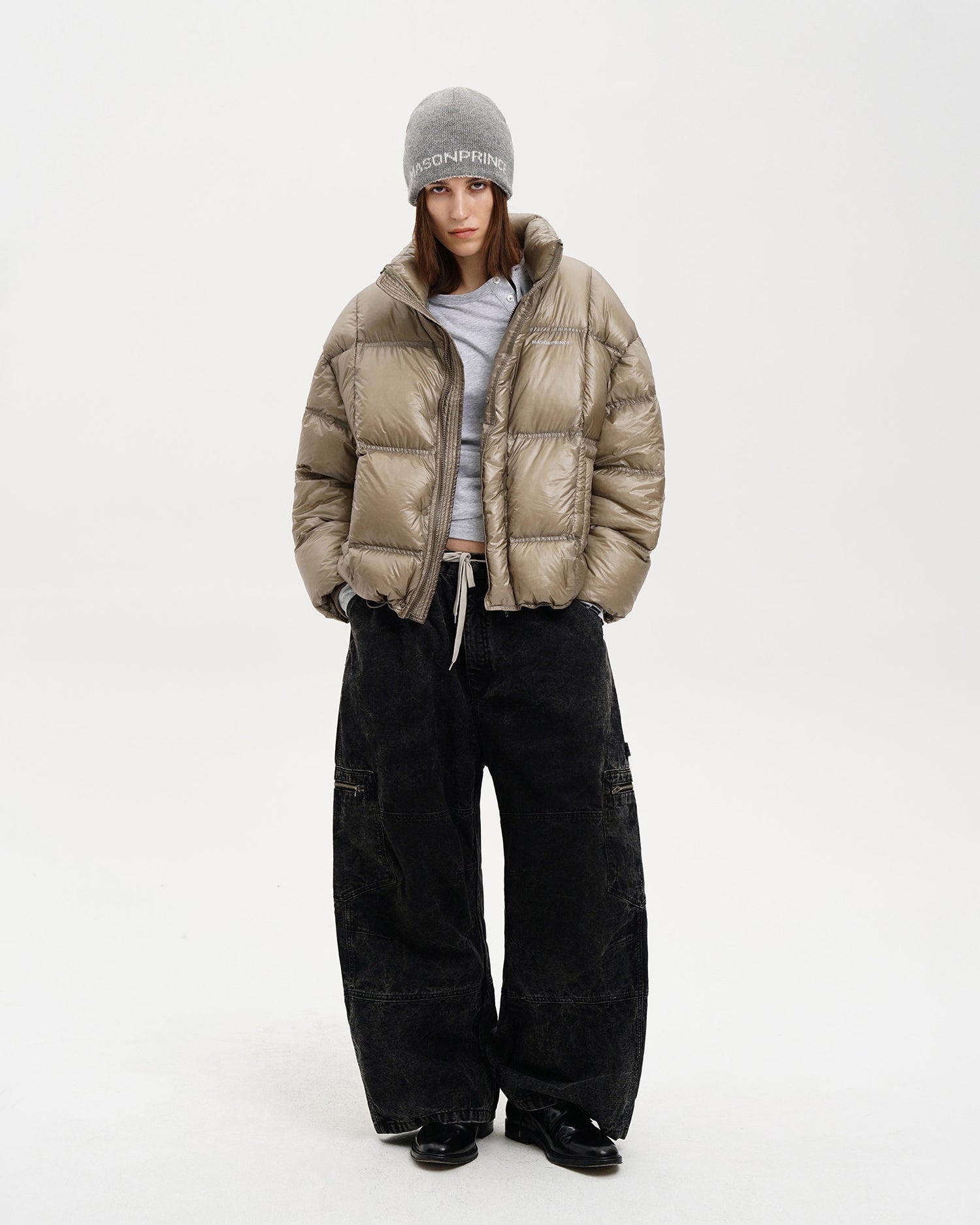 Reflective Logo Down Puffer Jacket