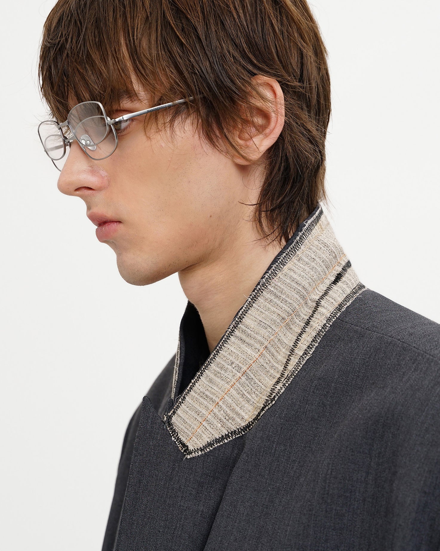 Double-Breasted Faux-Layer Blazer