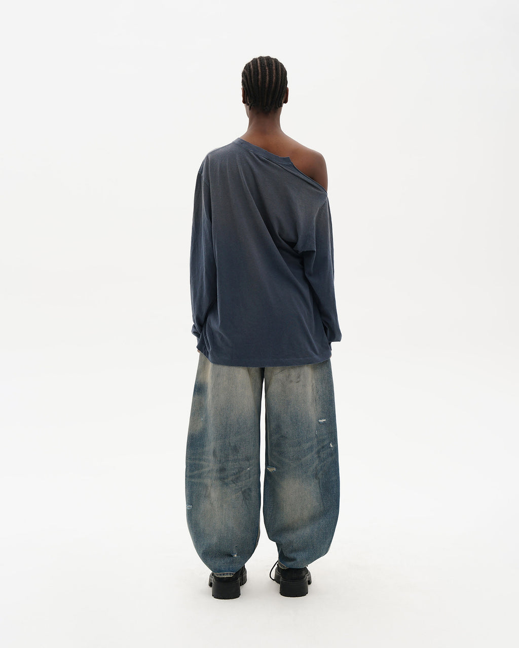 Organic Cotton Longsleeve Tee - Off Shoulder