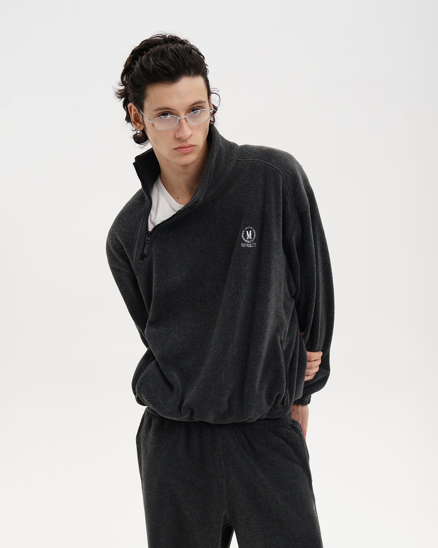 Panelled Anti-Static Fleece Track Jacket