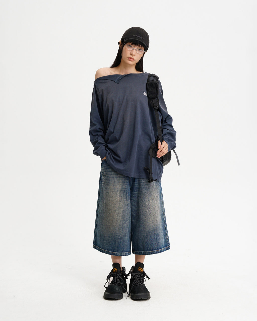 Organic Cotton Longsleeve Tee - Off Shoulder