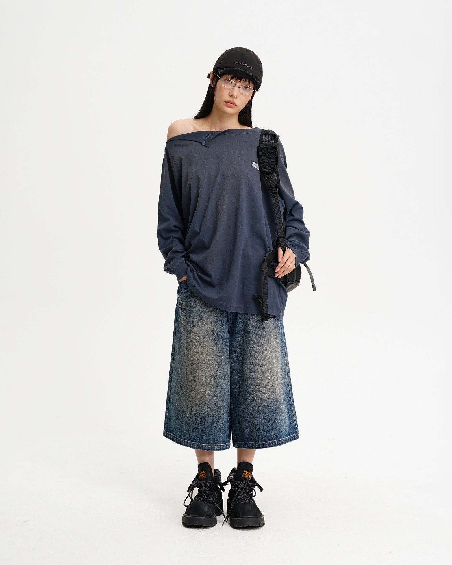 Organic Cotton Longsleeve Tee - Off Shoulder