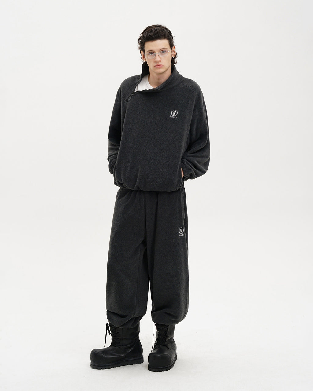 Panelled Anti-Static Fleece Sweatpants