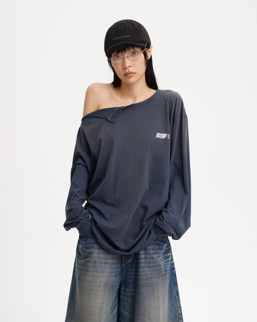 Organic Cotton Longsleeve Tee - Off Shoulder