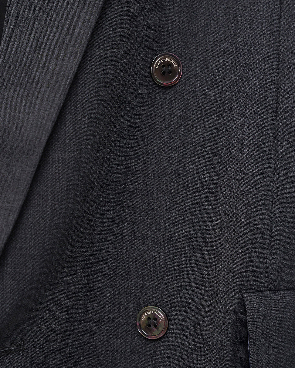 Double-Breasted Faux-Layer Blazer