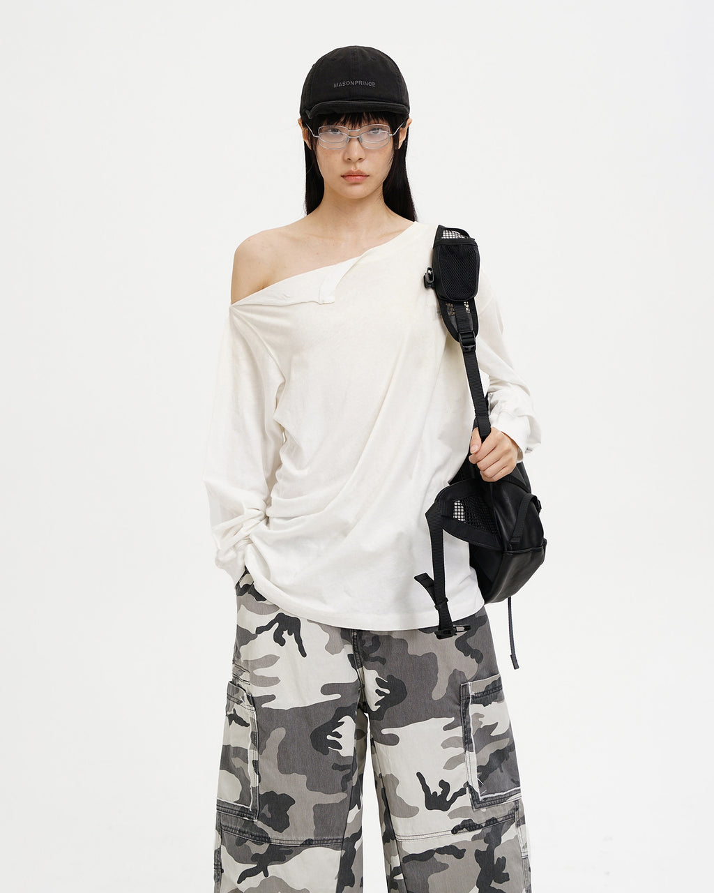 Organic Cotton Longsleeve Tee - Off Shoulder