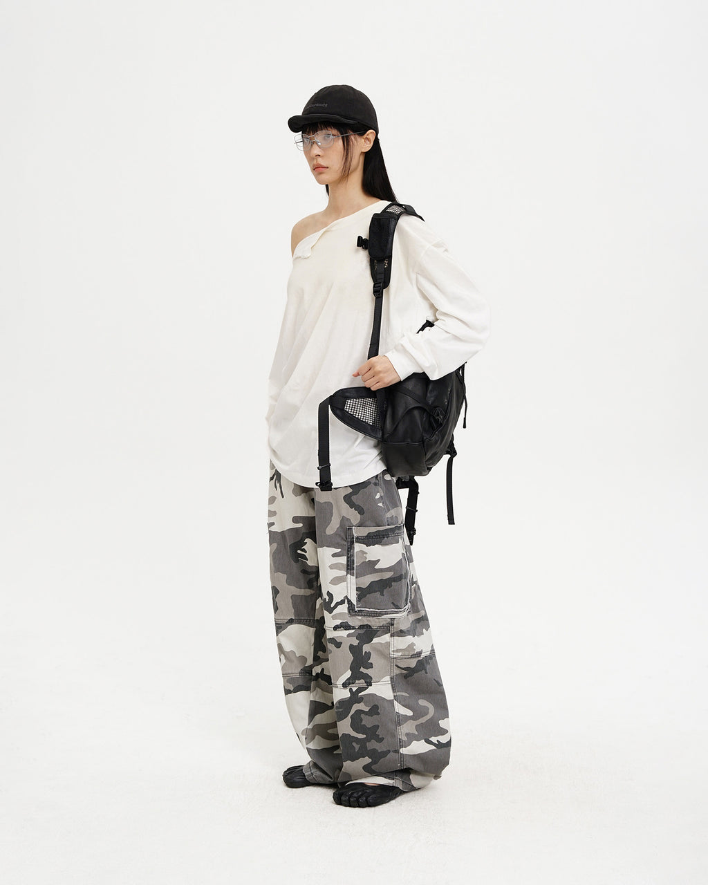 Organic Cotton Longsleeve Tee - Off Shoulder