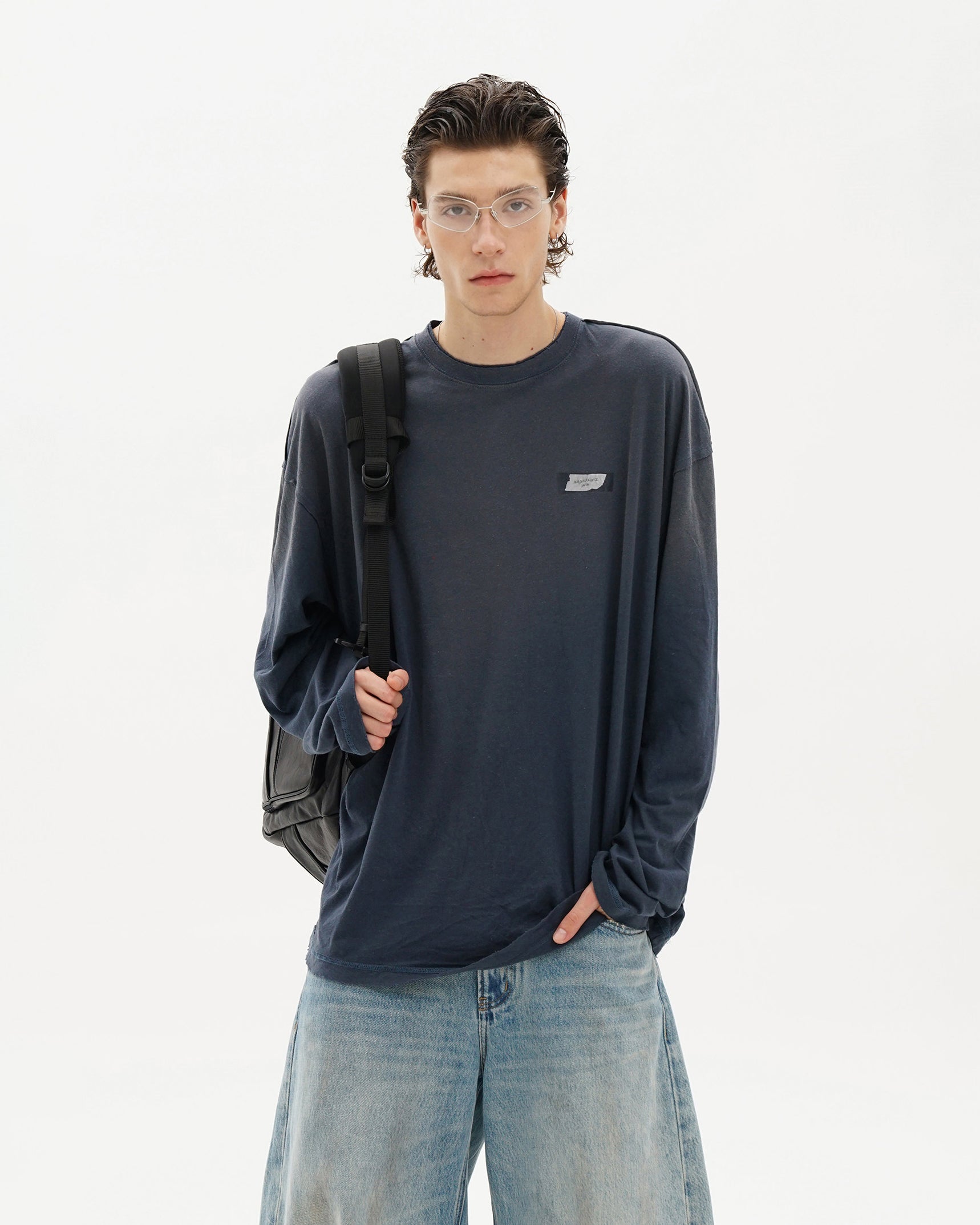 Organic Cotton Longsleeve Tee - Off Shoulder