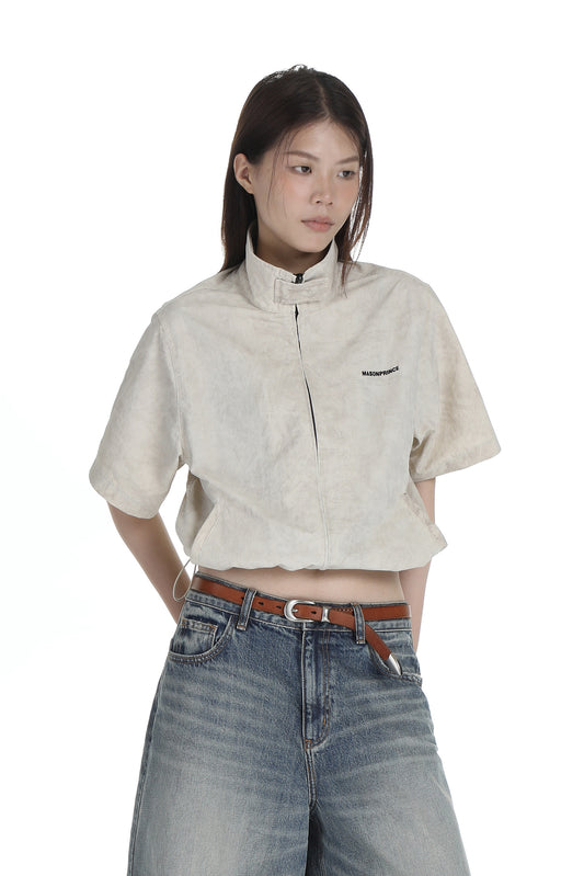 Mud-Dyed Lightweight Hiking Crop Jacket