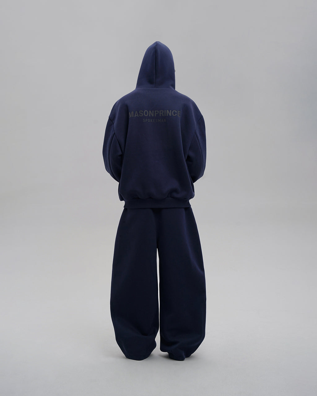 Oversized Navy Wide-Leg Sweatpants